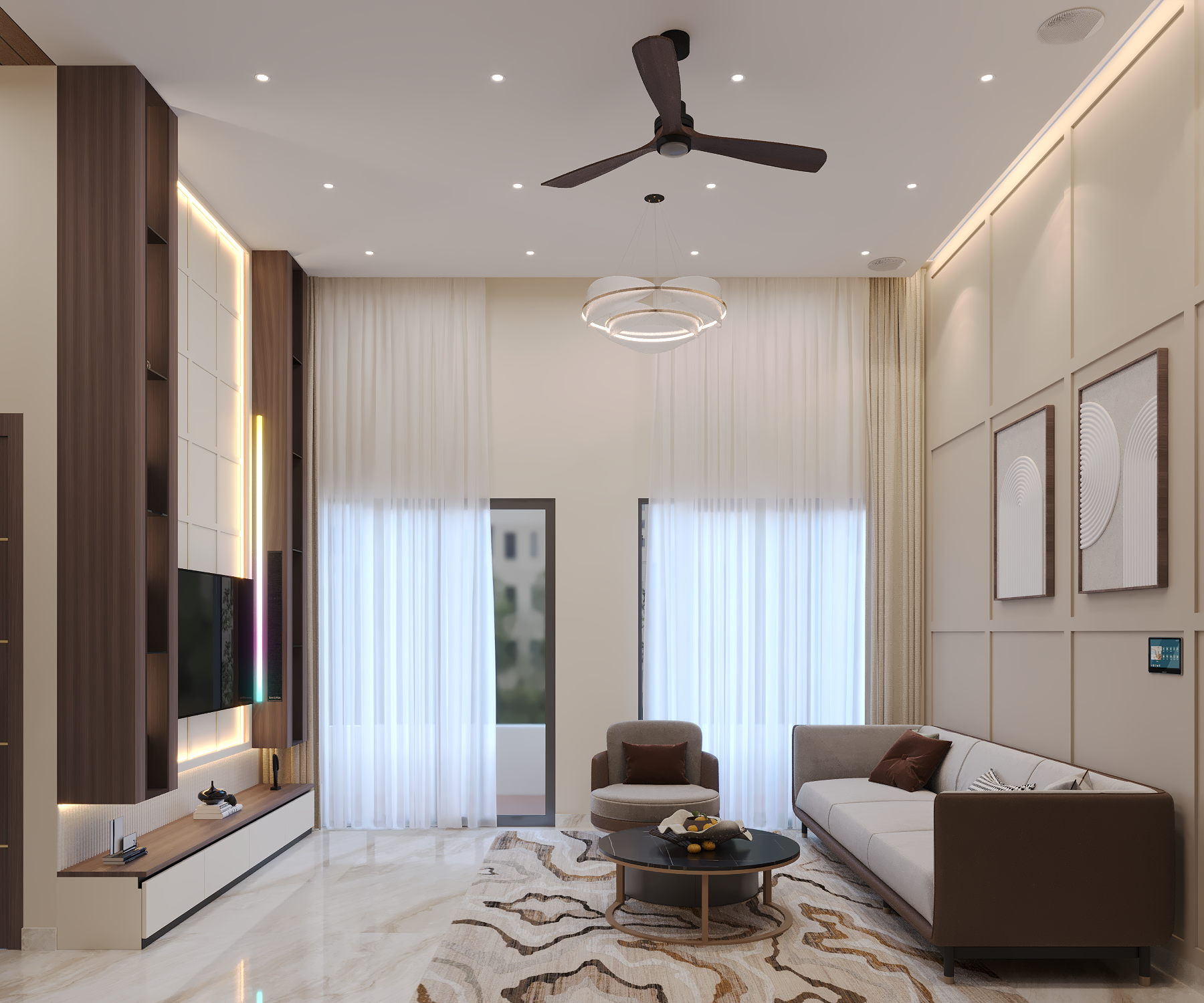 Smart home interior design at MVN Aero One, Devanahalli, Bengaluru